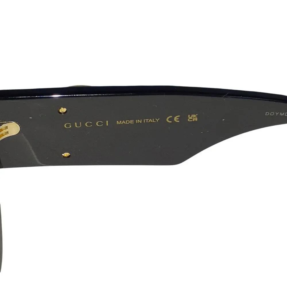 Gucci Oversized Black GG Logo Square Sunglasses